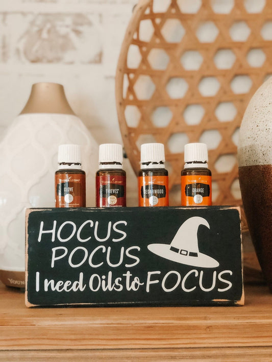 Hocus Pocus I Need Oils to Focus ~ Essential Oil Block