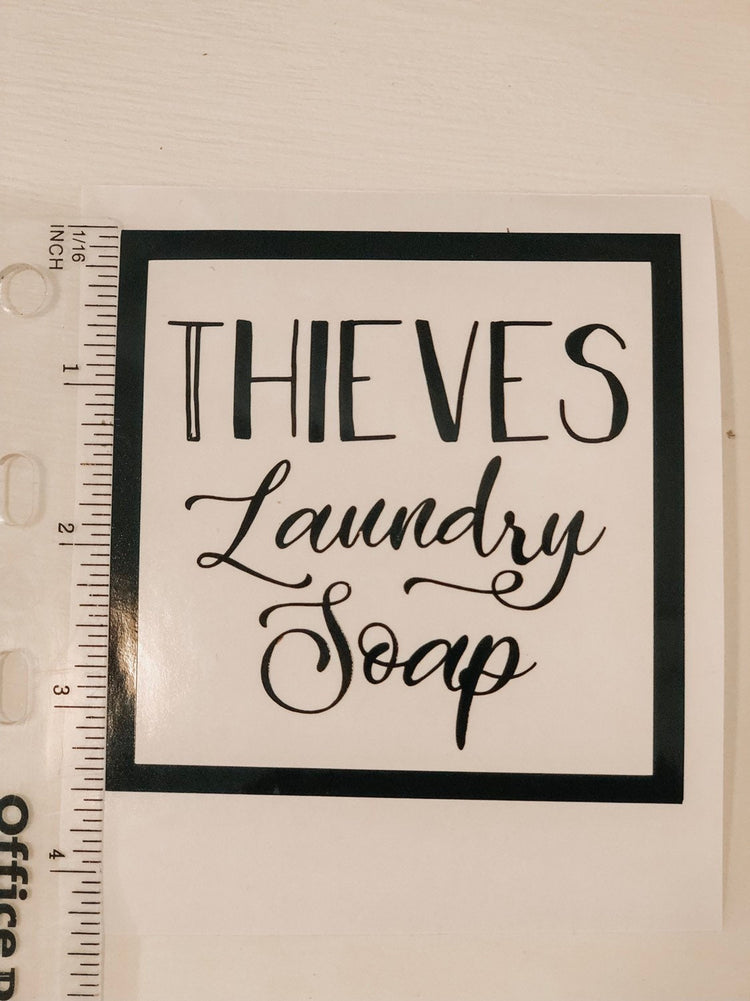 Thieves Laundry Soap ~ 3 1/2" x 3 1/2" ~ Label Only