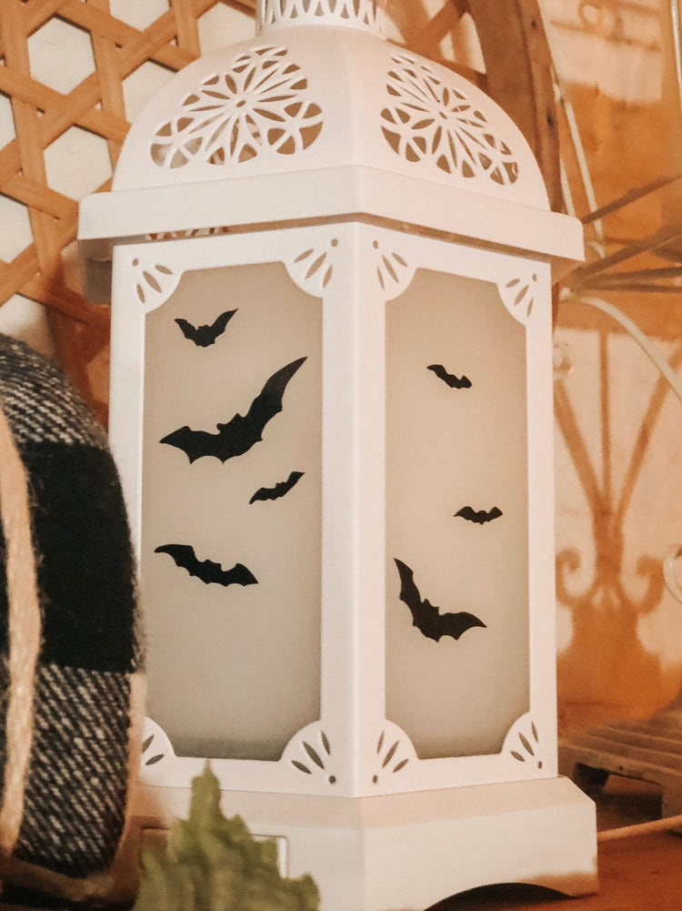 Lantern Diffuser set of 10 various size bats ~ Vinyl Decal