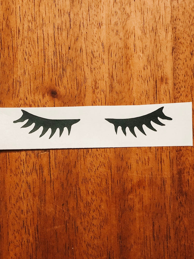 Feather the Owl Eyelashes Vinyl Decal