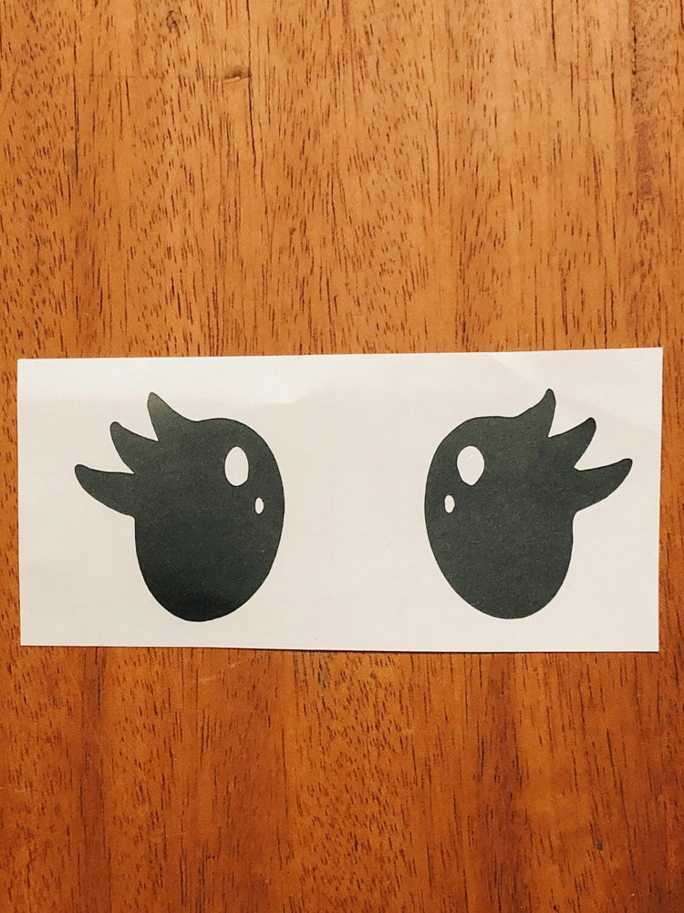 Feather the Owl Eyes with Lashes Vinyl Decal