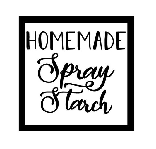 Homemade Spray Starch ~ 3" x 3" ~ Label Only