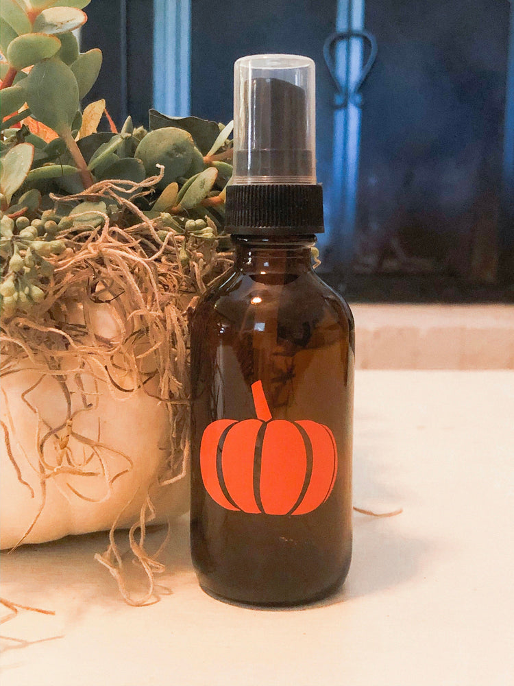 Pumpkin Decal ~  Label Only ~ Roller Bottle ~ Spray Bottle