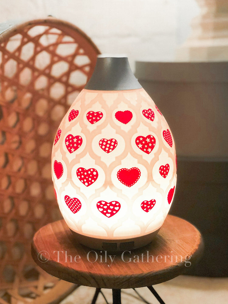 Set of 12 various Hearts for Desert Mist Diffuser or Lantern Diffuser ~ Vinyl Decal ~ Valentine's