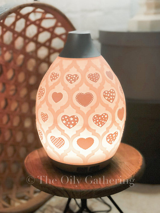 Set of 12 various Hearts for Desert Mist Diffuser or Lantern Diffuser ~ Vinyl Decal ~ Valentine's