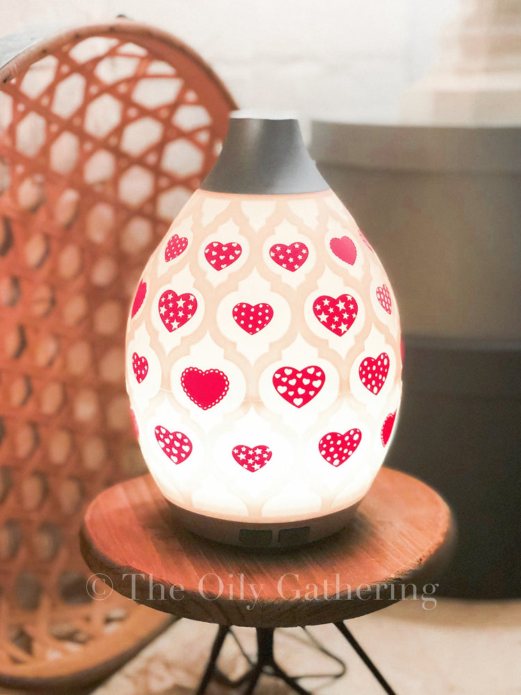 Set of 12 various Hearts for Desert Mist Diffuser or Lantern Diffuser ~ Vinyl Decal ~ Valentine's