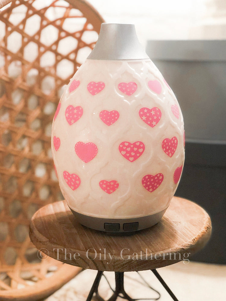 Set of 12 various Hearts for Desert Mist Diffuser or Lantern Diffuser ~ Vinyl Decal ~ Valentine's