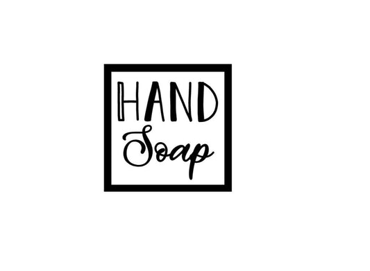 Hand Soap ~ 2 1/4" x 2 1/4" ~ Label Only