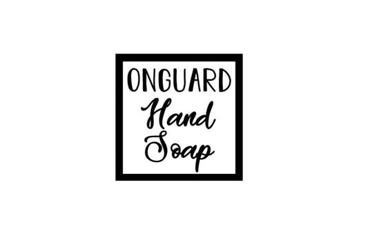 OnGuard Hand Soap ~ 2 1/4" x 2 1/4" ~ Label Only
