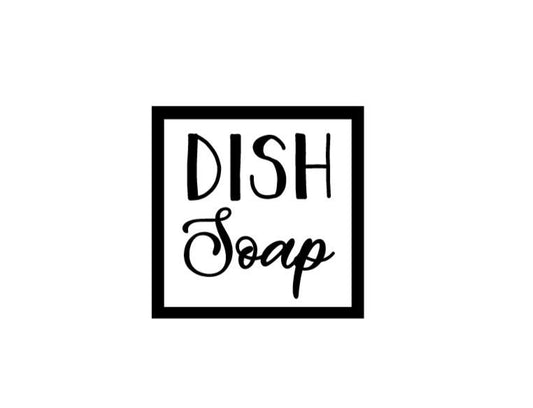 Dish Soap ~ 2 1/4" x 2 1/4" ~ Label Only