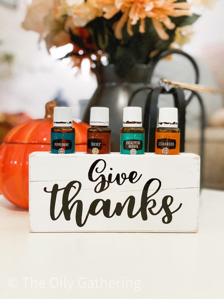 Give Thanks/Joy To The World ~ Double Sided ~ Essential Oil Block